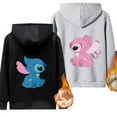 thumbnail image 2 of Disney Stitch-Sudadera con capucha para hombre y mujer, suéter de lana con cremallera para amantes de los Ángeles, abrigo deportivo Unisex para invierno, 2 of 3