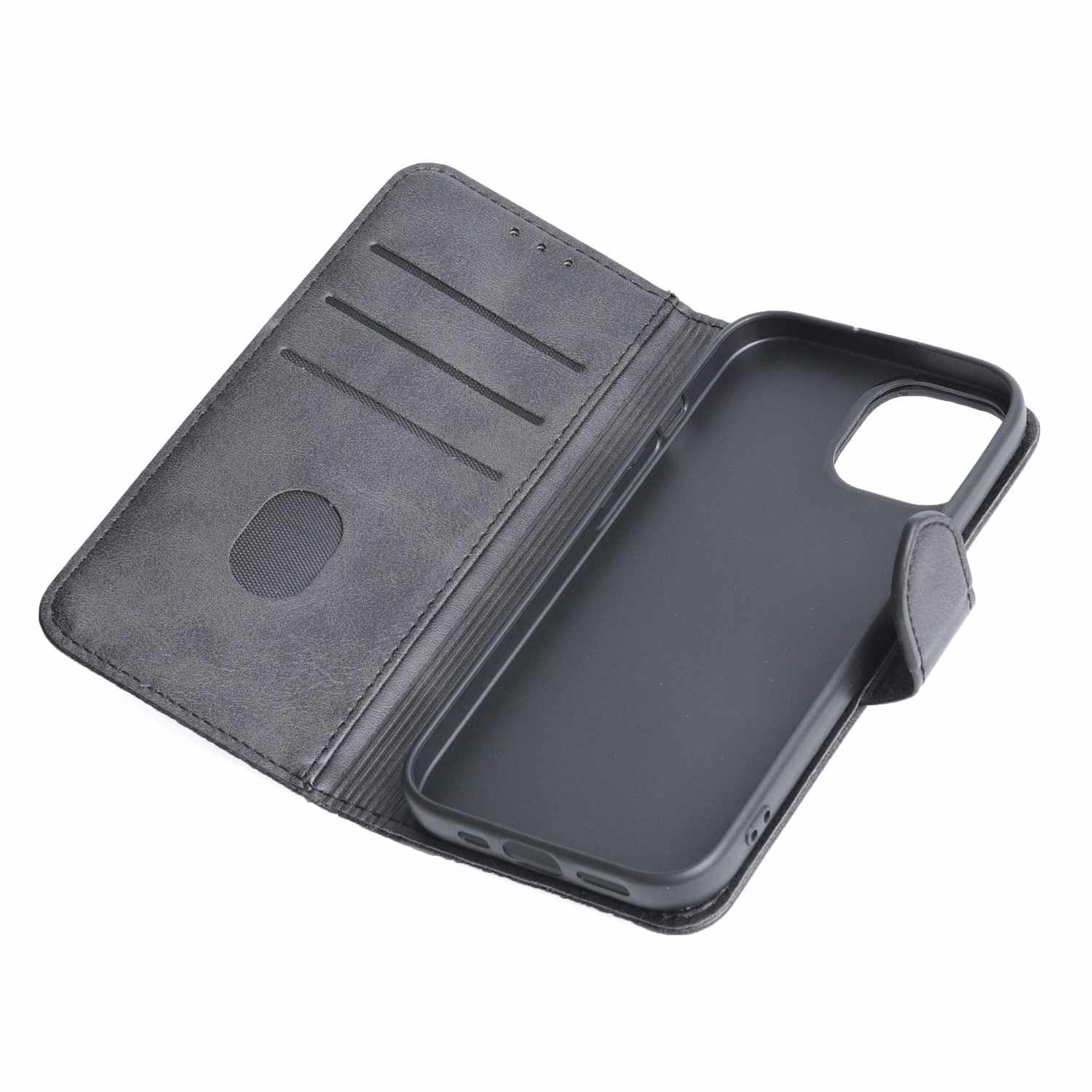 Blu Element Étui Folio en Simili Cuir avec TPU Gelskin pour iPhone 16, Noir Étui folio pour iPhone 16