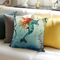 thumbnail image 3 of BANET  Underwater World Decorative Pillow Covers  Marine Organism Throw Pillow Covers Sea Turtle Jellyfish Pillowcase Blue Teal Cushion Case for Couch Sofa Bed Car Patio 24x24in, 3 of 5