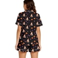 thumbnail image 3 of RMGVDSD Pajama Sets for Women 2 Piece Halloween Pumpkin Ghost Print Pajamas Short Sleeve Top and Shorts Sleepwear Nightwear Holiday Party Outfit, 3 of 6