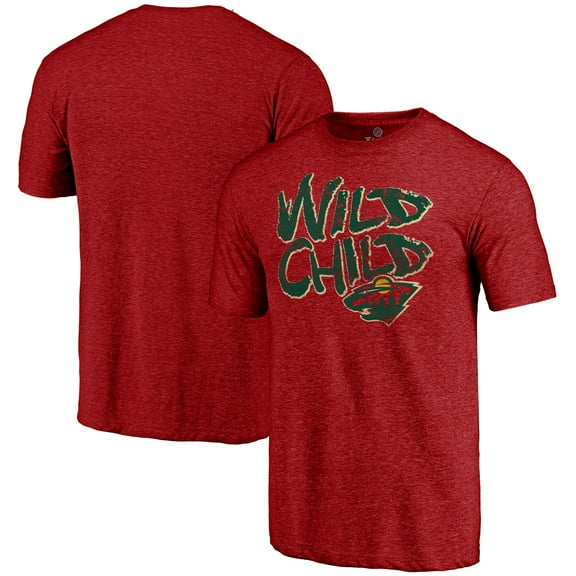 Men's Red Minnesota Wild Hometown Collection Wild Child Tri-Blend T-Shirt