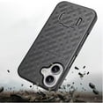 thumbnail image 3 of For iPhone 16 6.1 inch Weave Premium 3in1 Combo Holster Kickstand Case Cover - Black, 3 of 5