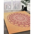 thumbnail image 3 of Ahgly Company Tapis d'Intérieur Lavables en Machine, Carrés de Transition Orange Vif, Carrés de 3', 3 of 7