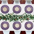 thumbnail image 6 of Coolnut Purple Floral Mandala Round Placemat Set of 1, Non-Slip Heat Resistant & Waterproof Plate Pads for Dinner Table Table Placemats, 15.4 in Home Decor Gifts, 6 of 6