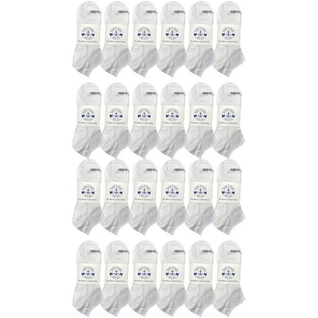 

24 Pairs of Low Cut Ankle Socks for Men and Women Bulk Pack