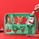 thumbnail image 4 of Juego de neceseres navideños transparentes - Organizador de artículos de tocador de viaje con bordado festivo de Papá Noel y árbol Un neceser de maquillaje, 4 of 5