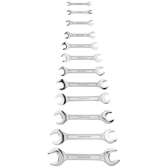 Dep-12 Grade Steel Double Ended Spanners Kit - Silver | Chrome Vanadium Steel, Strong & Durable Spanners | Comfortable Grips, Easy To Use | Clockwise & Anticlockwise Spanner | Toolkit