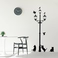 thumbnail image 2 of 2 Piece Black Cat Wall Decals Set Self Adhesive for Wall Decor, Cat Star Floor Lamp Wall Decals Wall Decals Self-adhesive Stickers Murals for Living R, 2 of 5