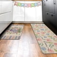 thumbnail image 6 of Spring Summer Floral Flower Kitchen Rugs Set of 2, Just Bloom Gather Blue Pink Peony Rose Mason Jar Kitchen Mats Decor, Plaid Farmhouse Floor Door Mat Home Decorations -17x30 and 17x47 Inch, 6 of 6