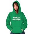 thumbnail image 4 of Monday Optional Work Week Weekend Unisex Plus Fleece Graphic Hoodie Brisco Brands 2X, 4 of 5
