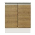 thumbnail image 2 of Mostrador de Cocina Madesa Glamy 70 cm 2 Puertas - Blanco/Marrón Madesa G2470BGL, 2 of 8
