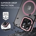 thumbnail image 6 of GAOBAO Magnetic for iPhone 15 Pro Max Case, Compatible with MagSafe, Screen & Camera Protection, Translucent Matte Shockproof Protective Cover, 6 of 9