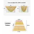 thumbnail image 5 of Yellow Khaki Boho Sheer Waterfall Valance Curtains for Window, Vintage Ethnic Tribe Abstract Art Rod Pocket Sheer Topper Swag Curtains for Living Room, Kitchen 38.5"W x 47.2"L, 1 Panel, 5 of 7