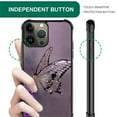thumbnail image 5 of FKBRCL4U Compatible With iPhone 15 Pro Max Case, Purple Diamond Shiny Butterfly Pattern For Girl Ultra Protection Shockproof Soft Silicone TPU Non-Slip Back, 5 of 7