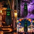 thumbnail image 5 of HHJZPR Halloween Glow-in-the-Dark Witch Ghost Hanging Decor, 39" Spooky Prop for Porch & Party, 5 of 6