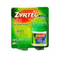 ZYRTEC TABLETS 10MG OTC 30 (Pack of 4)