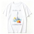 thumbnail image 2 of Womens Graphic Tees Short Sleeve T Shirts | Cotton Loose Casual Tops for Teen Girls, Vintage Yacht Orange Fruit Graphic T-shirts, 2 of 5