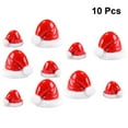 thumbnail image 5 of DiMaddie 10pcs Resin Santa Hat Miniature Ornaments for Holiday Decor, 5 of 6