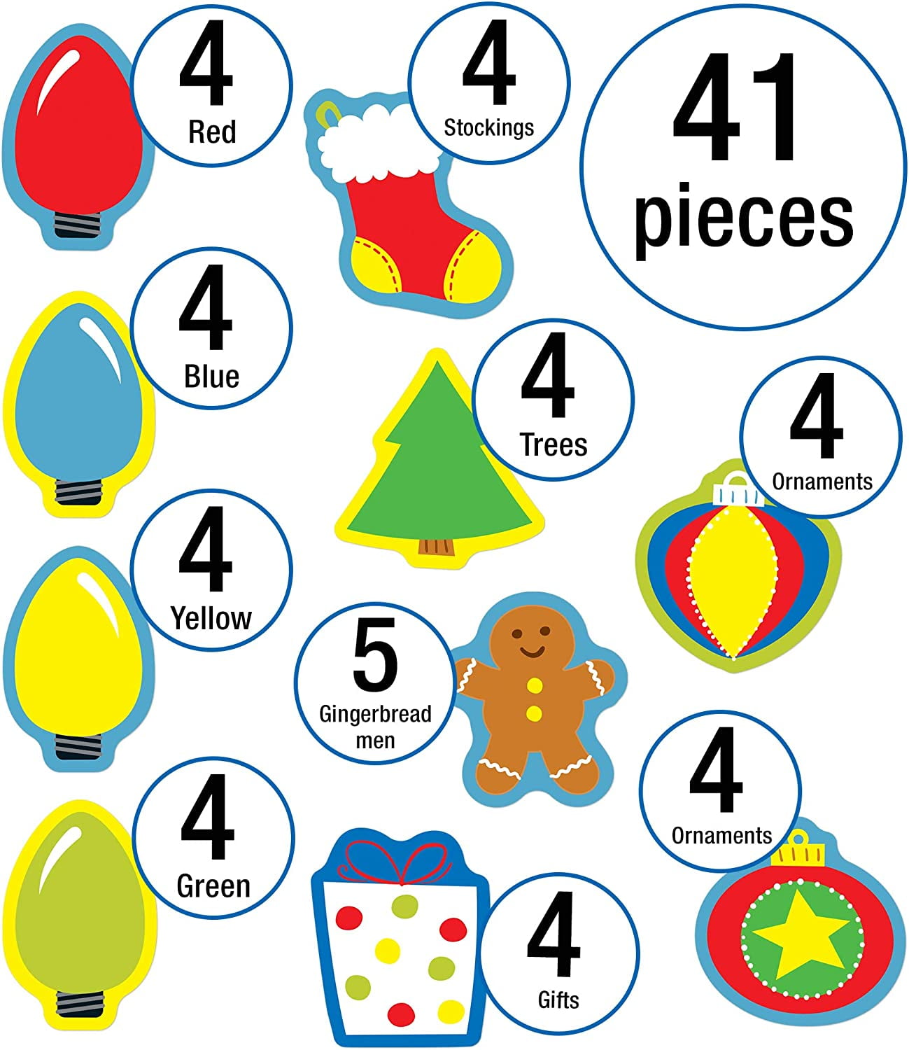 Carson Dellosa Education Holiday Mix Mini Cut-Outs (41)