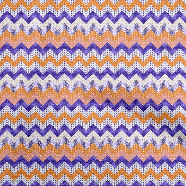 oneOone Velvet Orange Fabric Chevron Fabric For Sewing Printed Craft Fabric By The Yard 58 Inch Wide-HN