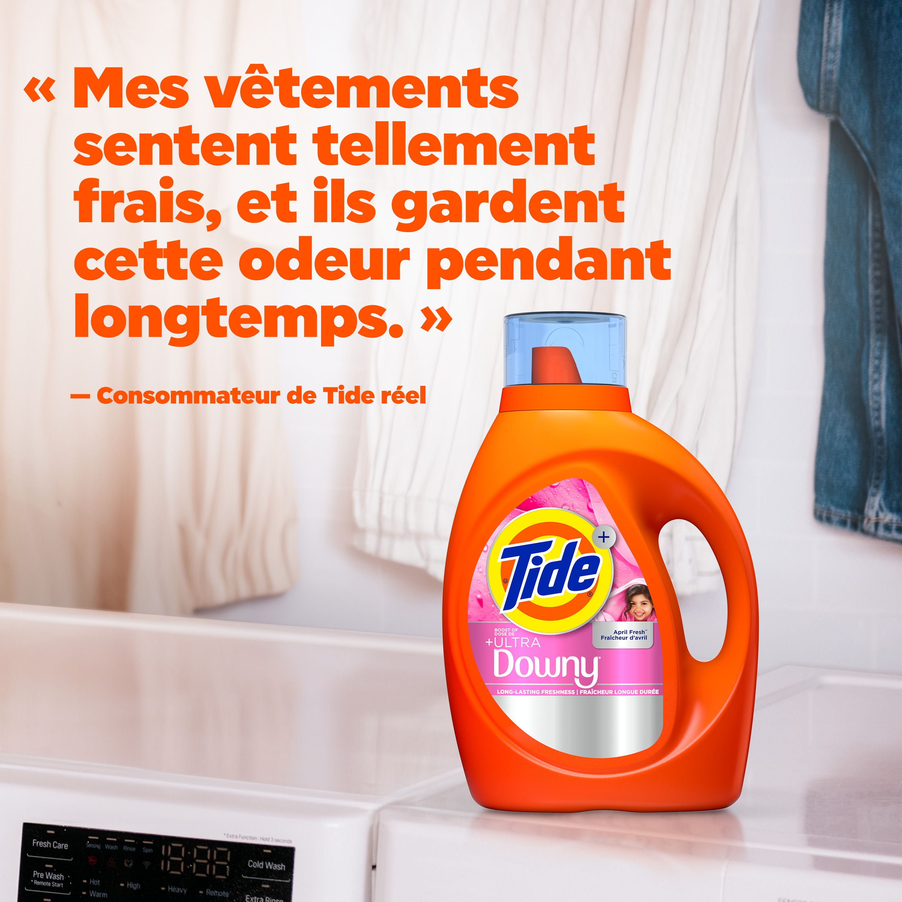 Tide Plus Boost of Ultra Downy Liquid Laundry Detergent, April Fresh Scent, 3.4 L, 83 Loads, Laundry Detergent Liquid with Long-Lasting Freshness, TIDE TD LIQ DOWNYA 83LD