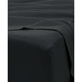 thumbnail image 2 of Queen Size Flat Sheet Only - 700-Thread-Count Pure Egyptian Cotton Single Oversized Flat Sheet, 700TC Soft Breathabel Sateen Weave - Black Color, 2 of 6