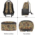 thumbnail image 4 of HUIACONG Football Fish Camo School Backpack for Boys Girls Ages 6-18 Water Resistant Multi Pocket Padded Adjustable Straps Large Capacity Bookbag for Elementary Middle High School Daily Use, 4 of 7