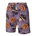 thumbnail image 4 of Balery Vintage Halloween Black Cat Traje de Baño Estilo Hawaiano para Hombre, Shorts de Secado Rápido con Bolsillos-XX-Large, 4 of 6