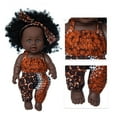 thumbnail image 3 of Partheme Novelty Toys 2 Counts Black Baby Cute Curly Hair Lace Skirt 12INCH Vinyl Baby Toy Multicolor, 3 of 4