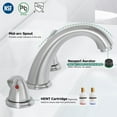 thumbnail image 2 of PARLOS 2-Handle Widespread Bathroom Sink Faucet, Brushed Nickel, 2 of 7