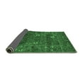 thumbnail image 2 of Ahgly Company Indoor Round Oriental Emerald Green Traditional Area Rugs, 3' Round, 2 of 4
