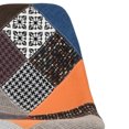 thumbnail image 4 of 2xhome - Set of 2 Fabric Patchwork Sam - Fabric Side Black Dark Wood Legs Eiffel Dining Room Chair - Lounge Chair No Arm Armless Less Chairs Seats, 4 of 6