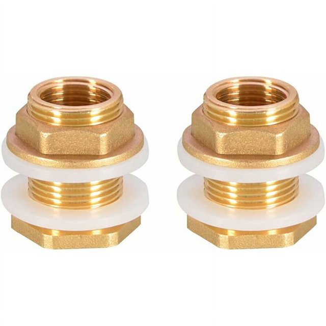 Adaptador de manguera de agua para tanque de agua de latón de 2 piezas Dn20 3/4, grifo de lluvia B