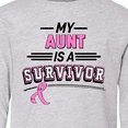 thumbnail image 4 of Inktastic My Aunt is a Survivor Breast Cancer Awareness Long Sleeve Youth T-Shirt, 4 of 5
