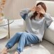 thumbnail image 3 of SUKAE-Conjunto de Pijamas de algodón para Mujer, ropa de dormir informal de manga larga, estilo minimalista, Otoño e Invierno, 3 of 5