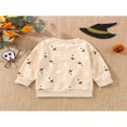 thumbnail image 4 of Pull Bébé Halloween Col à Manches Longues Pull Citrouille/fantôme, 4 of 8