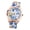 Blue, variant on Fashion Floral Silicone Watch for Women - Quartz Movement with Alloy Case, Comfortable Strap for Teens & Students