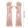 thumbnail image 3 of Unique Bargains 1 Pair Party Gloves Elegant Extra Long Sequin Long Opera Party Gloves 23.62"x4.72" Rose Pink, 3 of 5