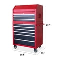 thumbnail image 6 of HPDAVV Heavy Duty 36inch 9-drawer Tool Chest and Cabinet, 9-Drawer Tool Chest Combo Rolling Cabinet with Locking System, 36 in. W x 24.5 in. D, 6 of 13