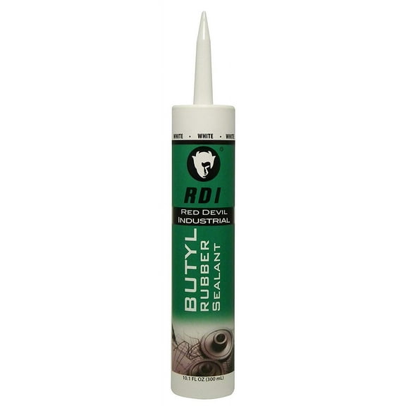Red Devil 06970I12 RD Pro Butyl Rubber Sealant, White, 10.1 oz., 12 Pack