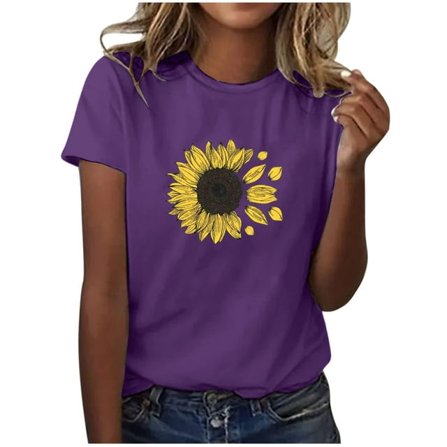 Blouses pour Femmes,Shorts pour Femmes,Blouse à Manches Courtes Imprimée pour Femmes, T-Shirt Drôle à Col Rond,Blouses pour Femmes Mode,Blouses à Manches Courtes pour Femmes