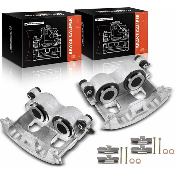 A-Premium Brake Caliper Assembly Replacement for Ford F-250 E-150 E-450 Super Duty E-250 Econoline 1997-2007 Front Side 2-PC