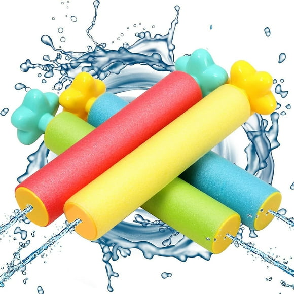 4 Pack Foam Water Pistols For Kids Swimming Beach Play Game Paddling Pool Toy