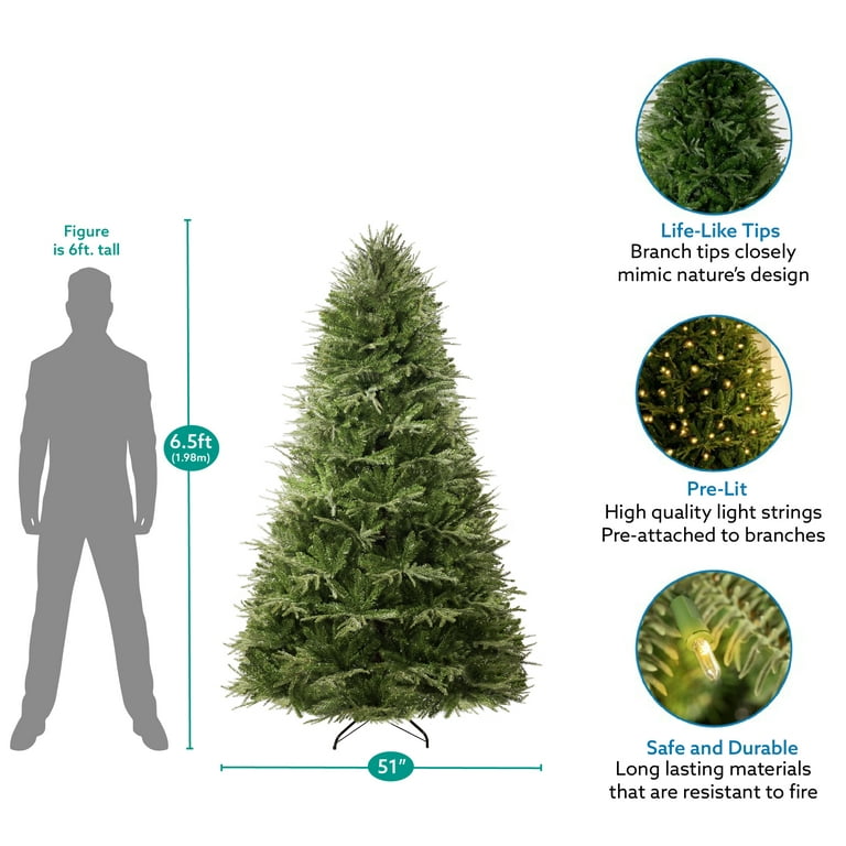 Naomi Home Camden 6.5ft Prelit Christmas Tree with 400 Warm Lights