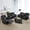 Brown, variant on Ainehome3 Pieces Faux Leather Reclining Configurable Living Room Set
