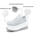 thumbnail image 3 of BUBUDENG Mens Walking Sneakers Athletic Shoes Breathable Knit Casual Shoes 9 White Trainers Lightweight, 3 of 8
