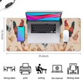 thumbnail image 5 of Long Mouse Pads for Desk,Beige Chicken Watercolor Pattern Desk Mats on Top Of Desks, Desk Mouse Pad Extra Large with 3mm Non-Slip Base and Stitched Edge for Gaming,Office,Work,Home 35.4x15.7in, 5 of 5