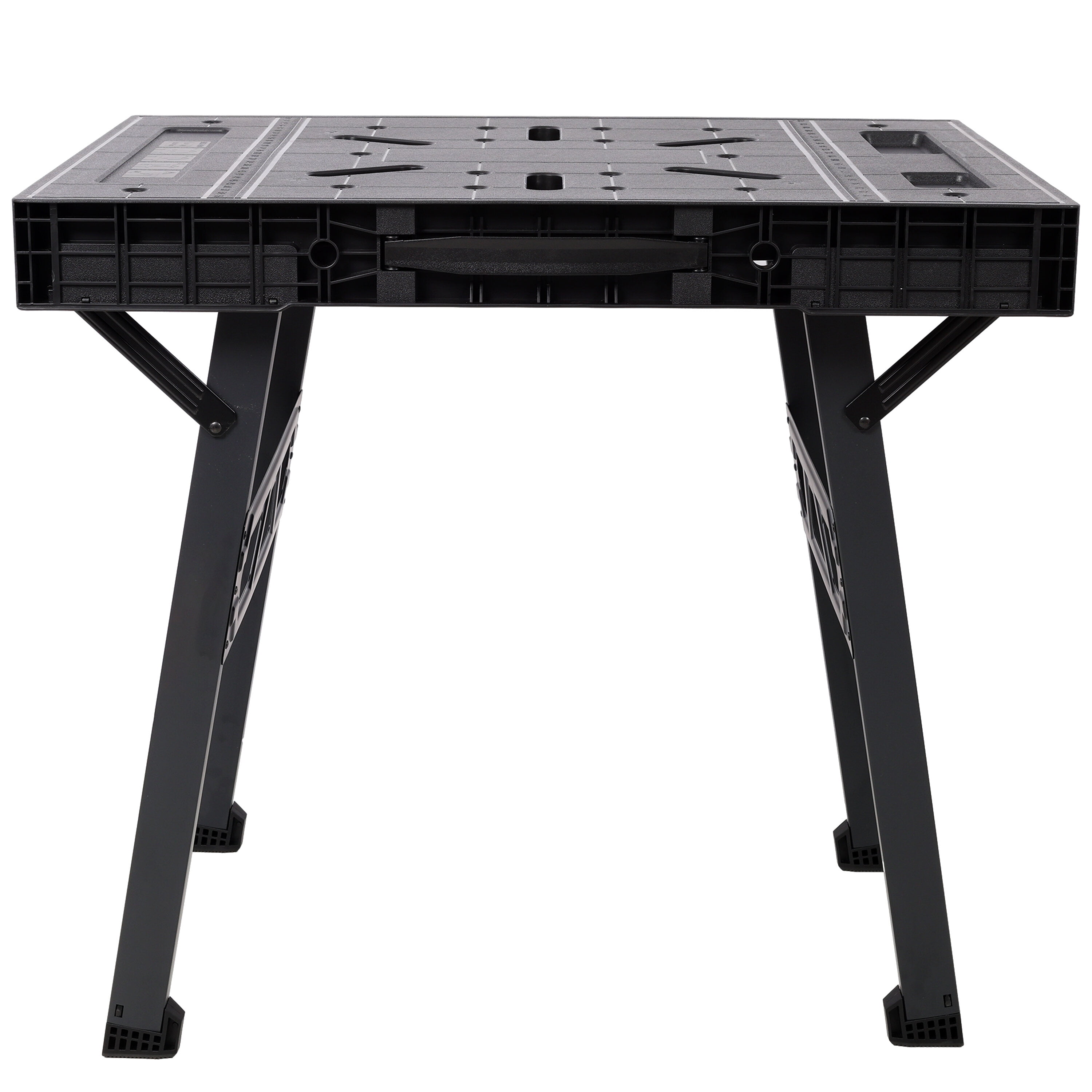 Foldable Workbench - 1650 LBS Capacity Portable Workstation for Garage & Workshop (Black)