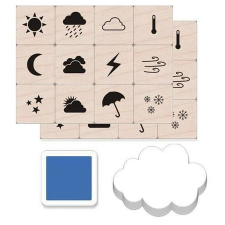 UPC: 0194629105786 | Hero Arts Weather Icons Stamps Mini Tub 12 Per Set 2 Sets (HOALP425-2)
