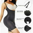 thumbnail image 3 of Women's Seamless Fajas Tummy Control Lightweight High Elasticity Butt Lifter Thigh Slimmer Plus Size Bodysuit Black 3XL, 3 of 8